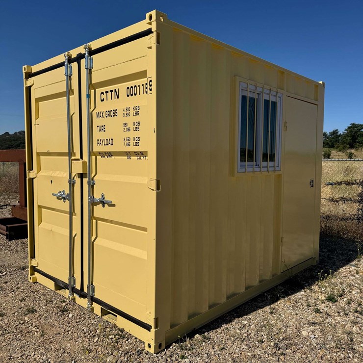 2026 10' 3” Office Shipping Container w/ Man Door, End Door, Window (New/Unused) *Damaged Window*