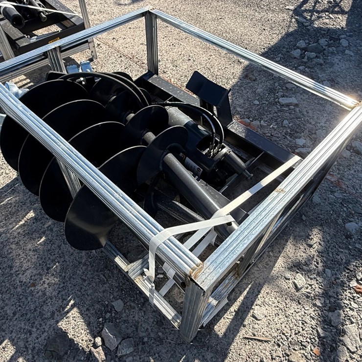 #2063 • Unused JCT Skid Steer Hydraulic Auger & Bits INV# 45682