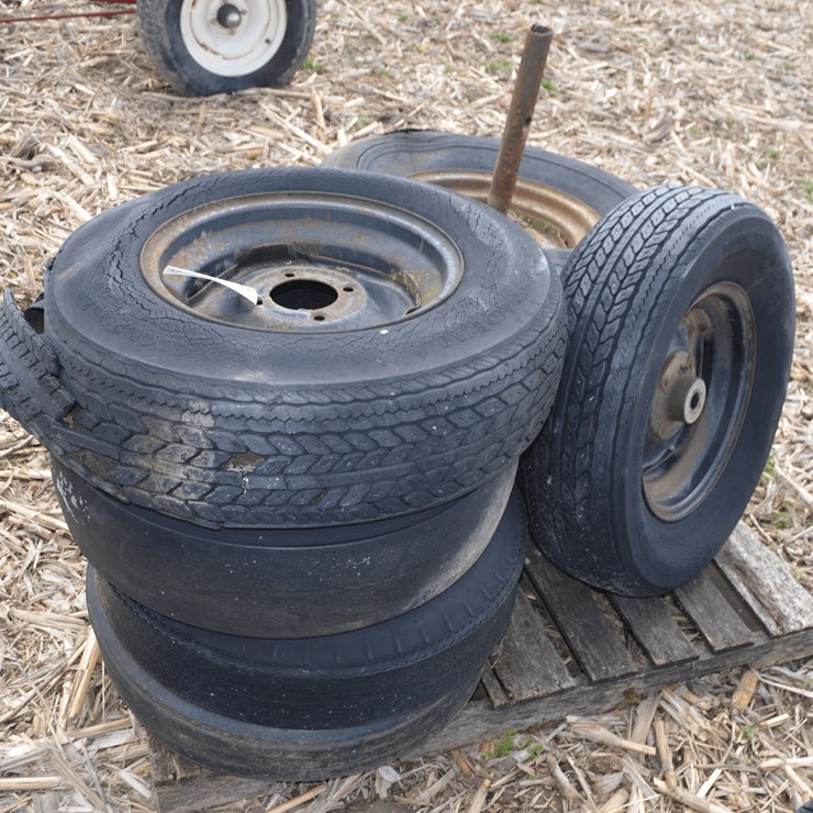 Pallet of Implement Wheels and Tires