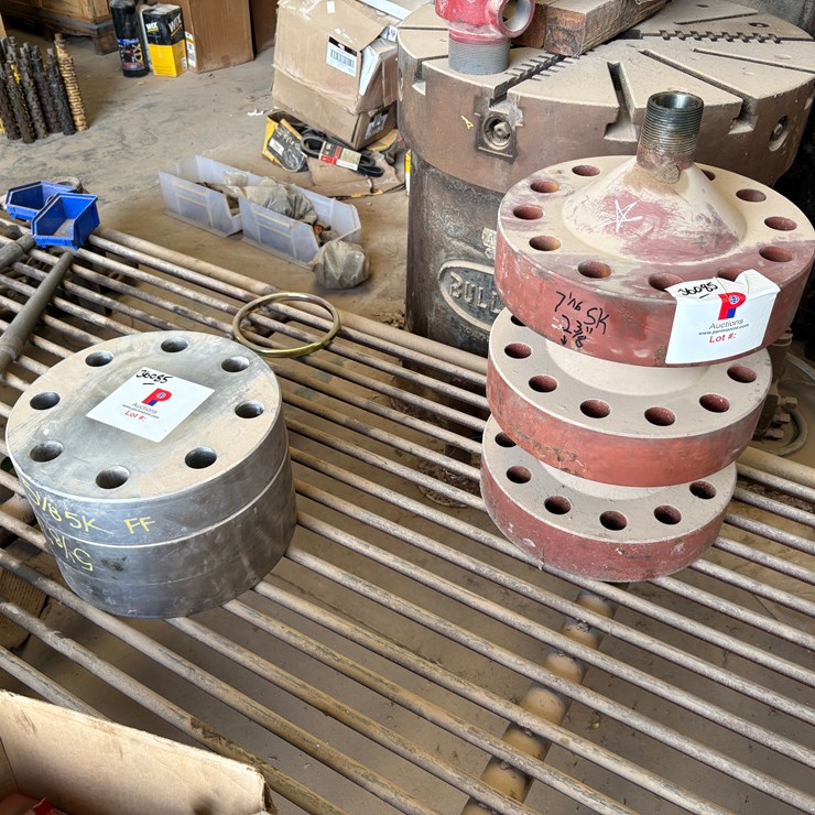 (3) 7-1/16” x 2-3/8” 5k landing flanges & (3) 5-1/8 5k blind flanges
