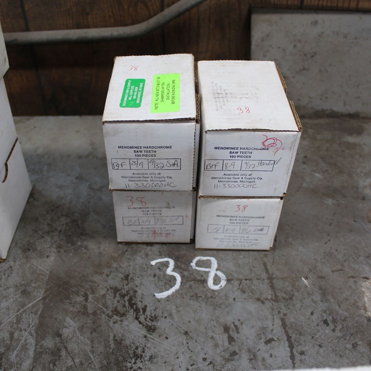 (4) BOXES OF NEW MENOMINEE BF 8/9 9/32 STANDARD ALL SAW TEETH