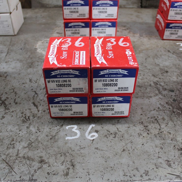 (4) NEW BOXES OF NEW SIMONDS BF 8/9 9/32 LOG SAW TEETH
