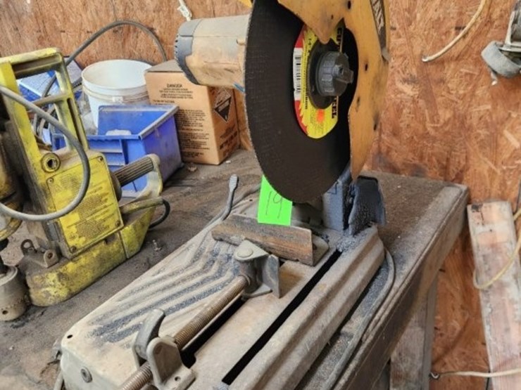 dewalt-chop-saw-w/-extra-misc.-disc-on-wall-image-4