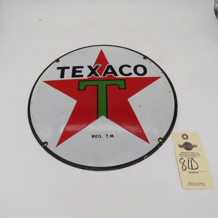 Texaco Porcelain Pump Plate