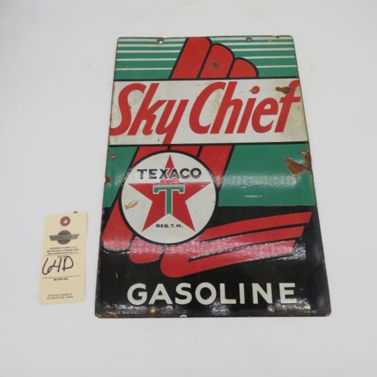 Texaco Sky Chief Porcelain Pump Plate