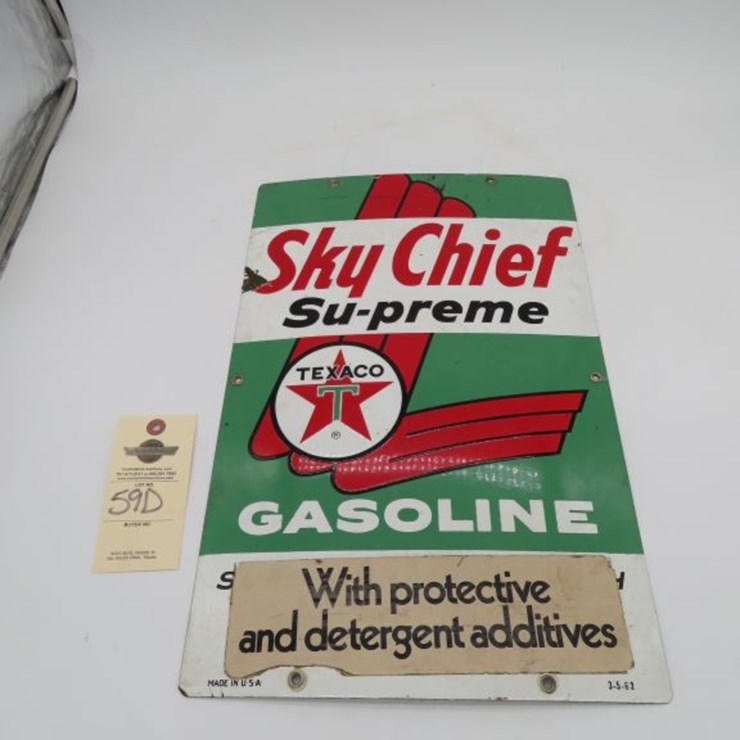Texaco Sky Chief Porcelain Pump Plate