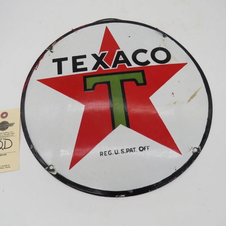 Texaco Porcelain Pump Plate