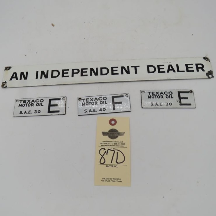 Independent Dealer Porcelain Plate Group