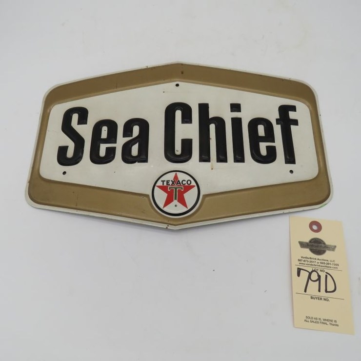 Texaco Sea Chief Porcelain Pump Plate