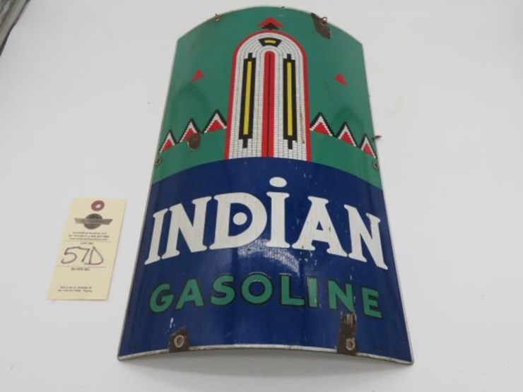 indian-curved-porcelain-gas-pump-plate-image-3