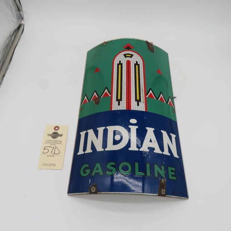Indian Curved Porcelain gas Pump Plate