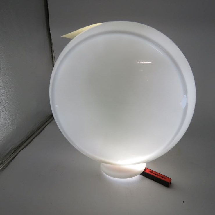 Milk Glass Gas Pump Globe with no faces