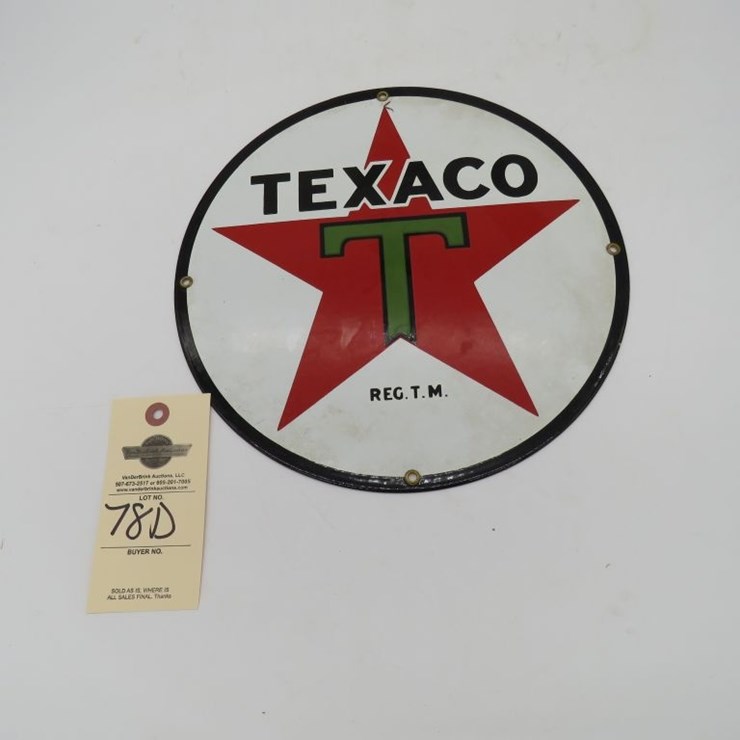 Texaco Porcelain Pump Plate