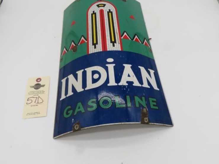 indian-curved-porcelain-gas-pump-plate-image-2