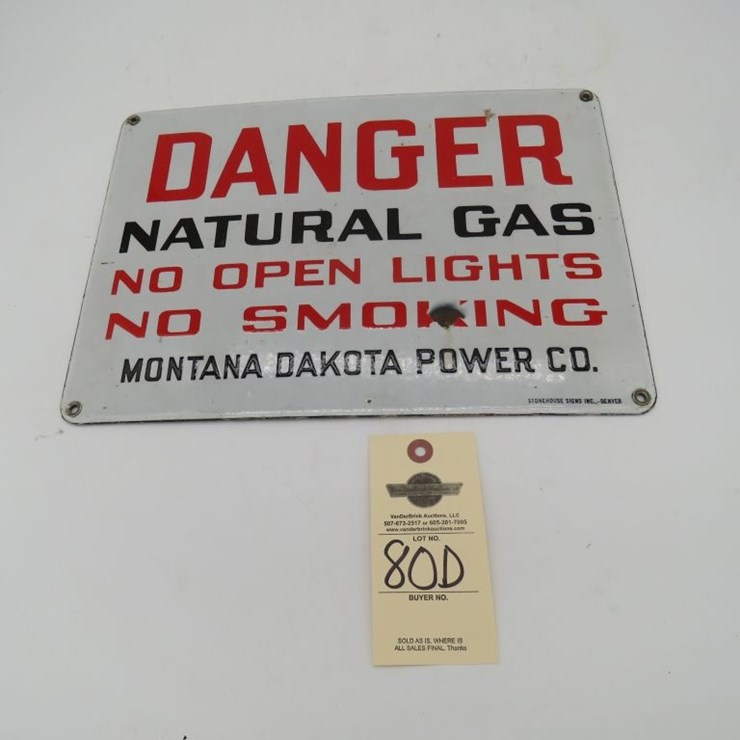 Danger natural Gas Porcelain Plate/Sign