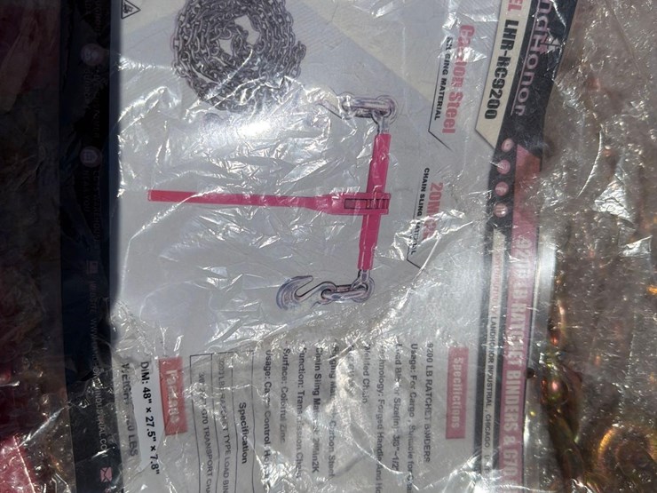 unused-landhonor-9200-lbs-ratchet-binders-&-g70-chains-image-2