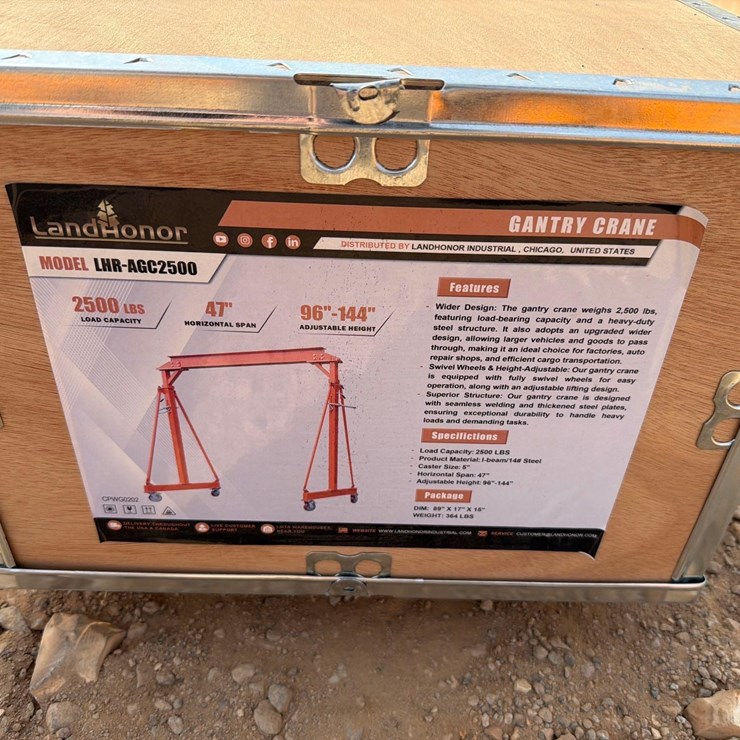 UNUSED LANHONOR 2500LB GANTRY CRANE
