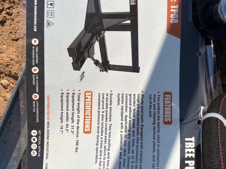 unused-wolverine-tp08-skid-steer-tree-puller-image-4
