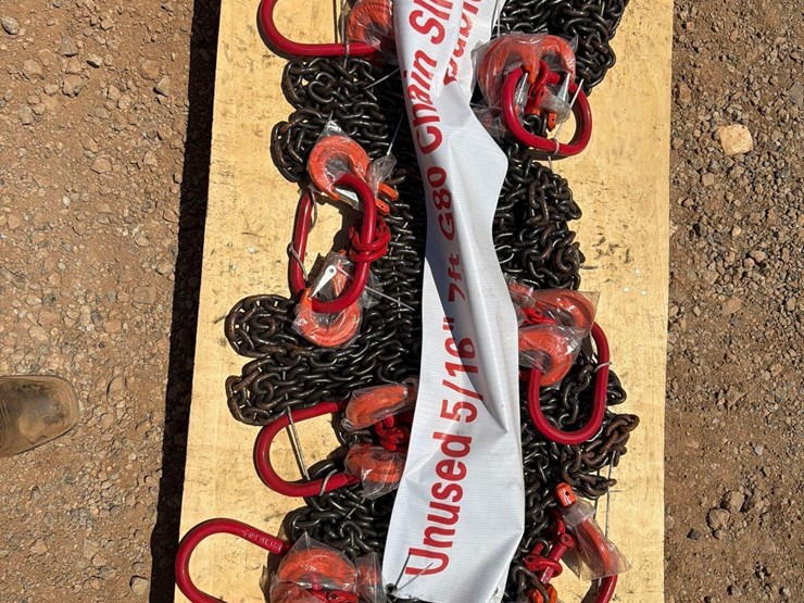 unused-5/16"-7ft-g80-chain-sling-double-image-1