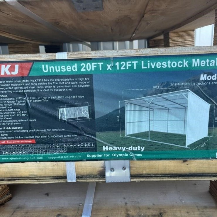 L3- Unused 20' X 12' Livestock Metal Shed