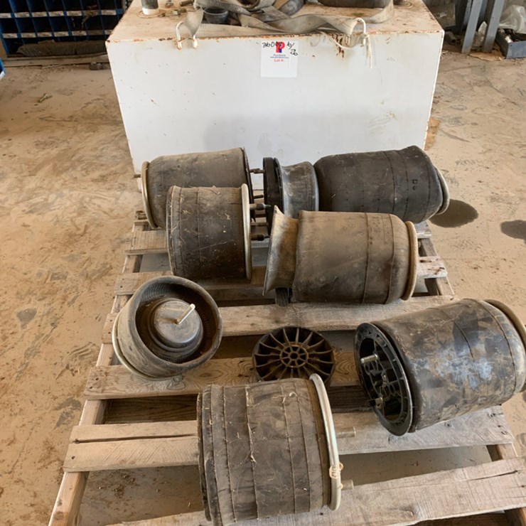 Pallet of Air Bags and 120 Gal Diesel Fuel Tank