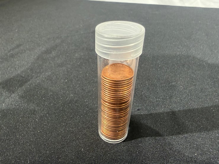 #36163-•-1989-d-lincoln-memorial-cent-pennies-uncirculated-bu,-1-roll-with-34-coins-image-7