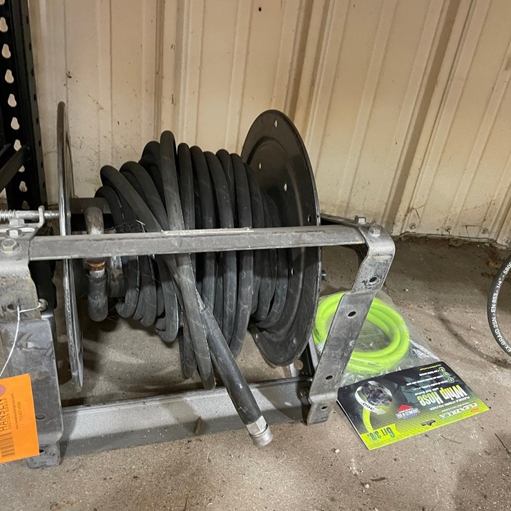 #4563 • Wall Mounted Air Hose Reel with Hose