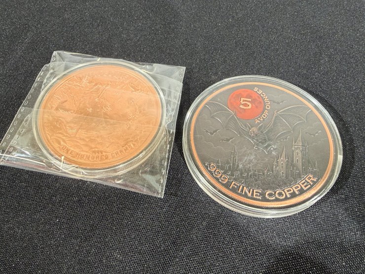 #36164-•-copper-bullions-round-.999,-lot-of-2-new-death-una-and-the-lion-image-1
