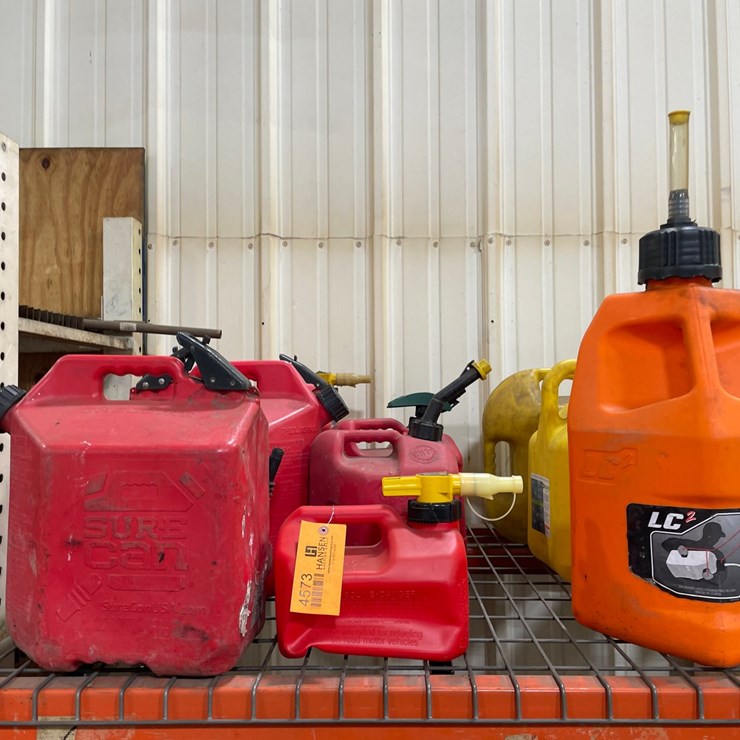 #4573 • Assortment of Fuel Cans