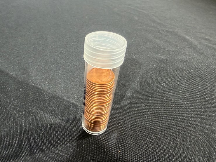 #36163-•-1989-d-lincoln-memorial-cent-pennies-uncirculated-bu,-1-roll-with-34-coins-image-2