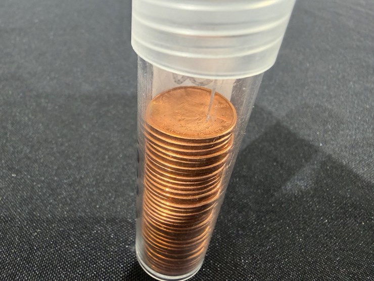#36163-•-1989-d-lincoln-memorial-cent-pennies-uncirculated-bu,-1-roll-with-34-coins-image-3