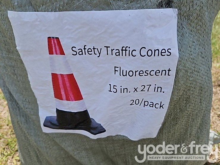 unused-fluorescent-safety-traffic-cones,-20-pieces-image-1