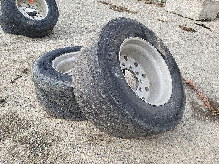 (2)-445/50r22.5-tires-w/aluminum-rims---tag-#1234-image-1