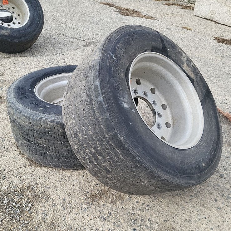 (2) 445/50R22.5 Tires w/Aluminum Rims - Tag #1234