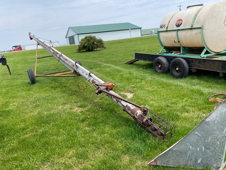 hutchison-6”x40’-transport-auger-with-hopper,-540-pto-image-2