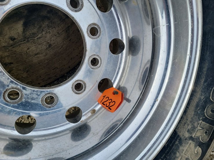 (2)-445/50r22.5-tires-w/aluminum-rims---tag-#1232-image-2