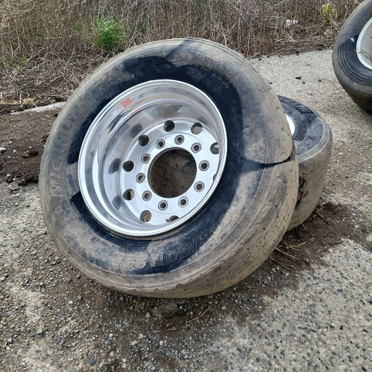 (2) 445/50R22.5 Tires w/Aluminum Rims - Tag #1232