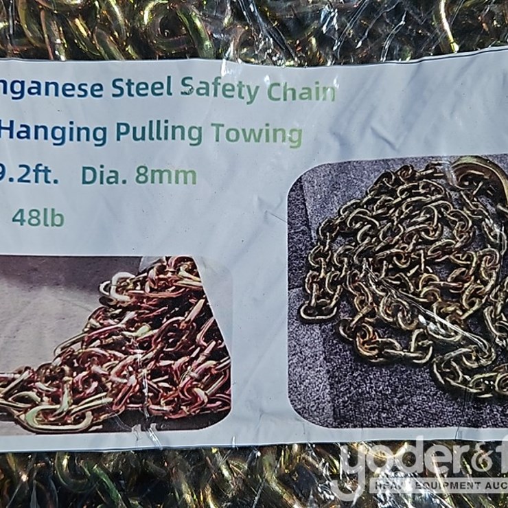 Unused Manganese Steel Safety Chain fo Hanging/Pulling/Towing, 49.2'