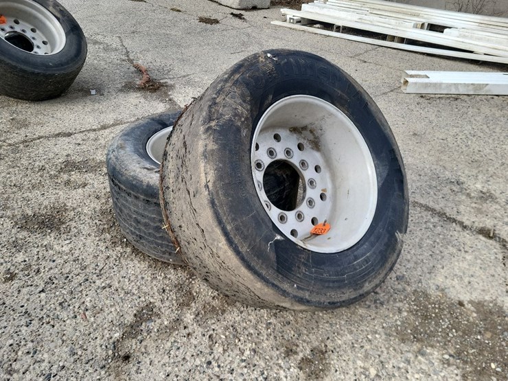 (2)-445/50r22.5-tires-w/aluminum-rims---tag-#1233-image-1