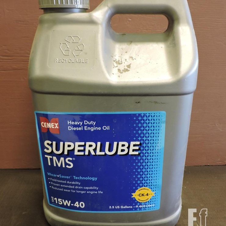 2.5 GALLON JUG OF CENEX SUPERLUBE TMS 15W-40 OIL