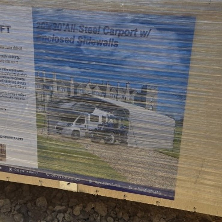 #651 • NEW SDLANCH 20' X 30' ALL STEEL CARPORT