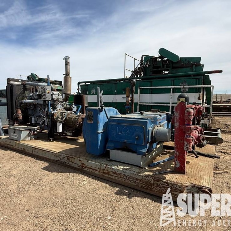 (5-9) NOV JWS-340 Triplex Pump, p/b DETROIT Series...