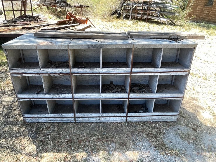 #1076-•-wooden-3-tier-shelving-with-individual-cubbies-image-6