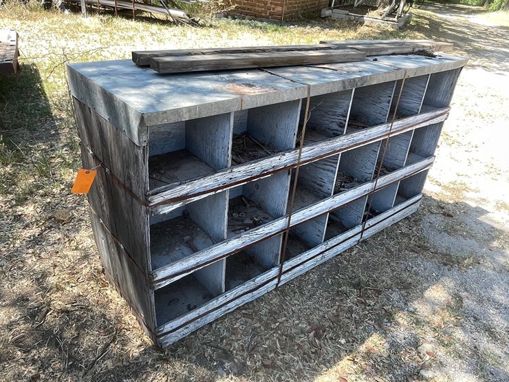 #1076-•-wooden-3-tier-shelving-with-individual-cubbies-image-7