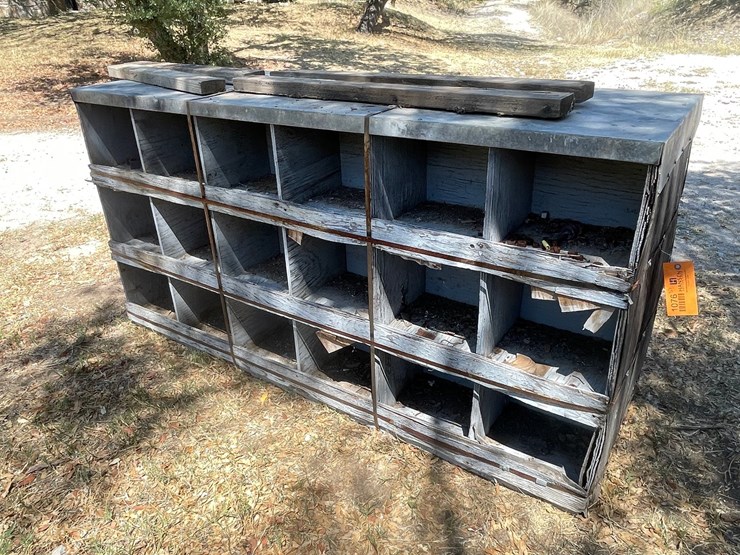 #1076-•-wooden-3-tier-shelving-with-individual-cubbies-image-1