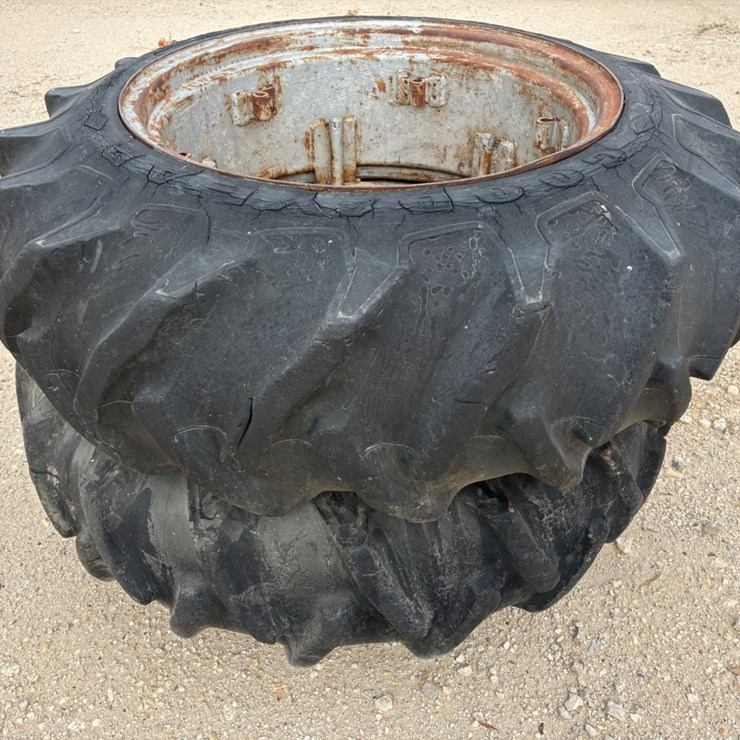 PAIR OF TRACTOR TIRES AND RIMS
