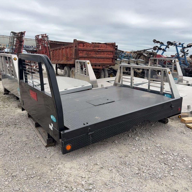 New Cadet steel flatbed, 84 x 102, 56" cab to axle, 42" frame width, fits single wheel long bed chevy all years and ford 2017 and older, 8ft bed, Stock# CTB50114