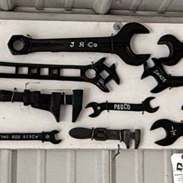 Collection of Painted Cast Iron Wrenches