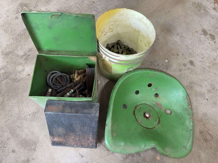 tractor-seat,-hardware,-and-parts-lot-image-1