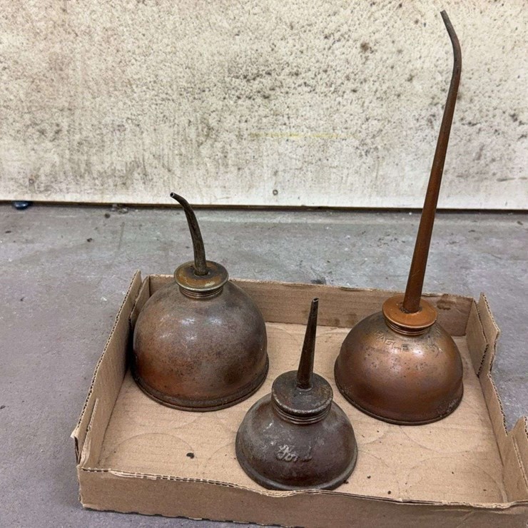 Lot of Three Oil Cans